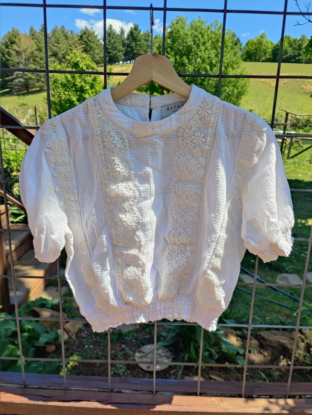 100% Cotton White Blouse Embroidered